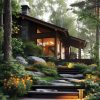 photorealistic-house-with-wooden-architecture-timber-structure (1) Proyecto Casa 2 estilo Las Condes, Santiago
