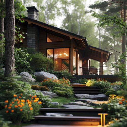 photorealistic-house-with-wooden-architecture-timber-structure (1) Proyecto Casa 1 estilo XXX. Puyehue, Región de Los Lagos
