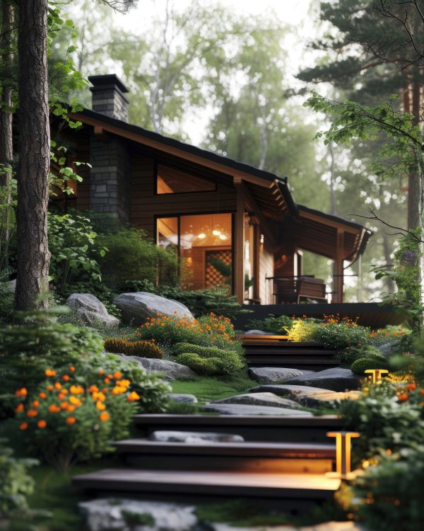 photorealistic-house-with-wooden-architecture-timber-structure (1) Proyecto Casa 2 estilo Las Condes, Santiago
